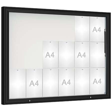 Vitrine City - Porte levante 18 A4 - Couleur