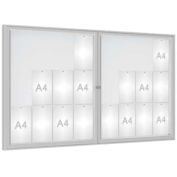 Vitrine City à double battant 24 A4 - Anodisée