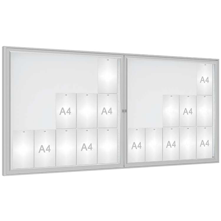 Vitrine City à double battant 30 A4 - Anodisée