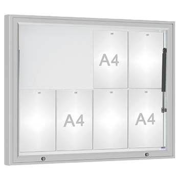 Vitrine City - Porte levante 8 A4 - Anodisée