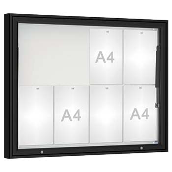 Vitrine City - Porte levante 8 A4 - Couleur