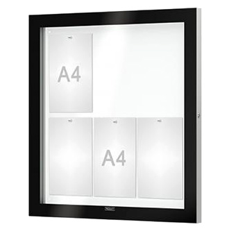 Vitrine Edge murale - Porte battante - 6 A4