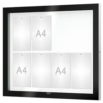 Vitrine Edge murale - Porte battante - 8 A4