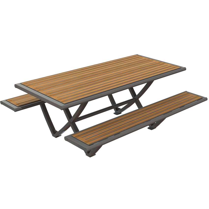 Table pique-nique acier et compact version PMR - Carnac