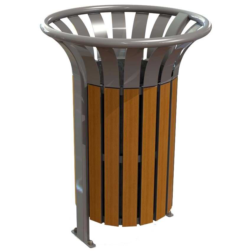 Corbeille acier et compact Crozon - 60L