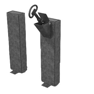 Kit amovibilité barrière Croix de Saint André verrouillable