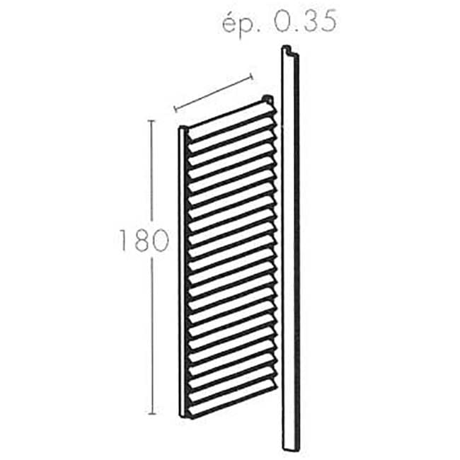 Option : Brise soleil paroi - Module 180 X 88,2 cm