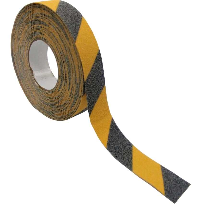 Bandes adhésives anti-dérapantes - Noir / Jaune - 36 mm X L. 15,3 m