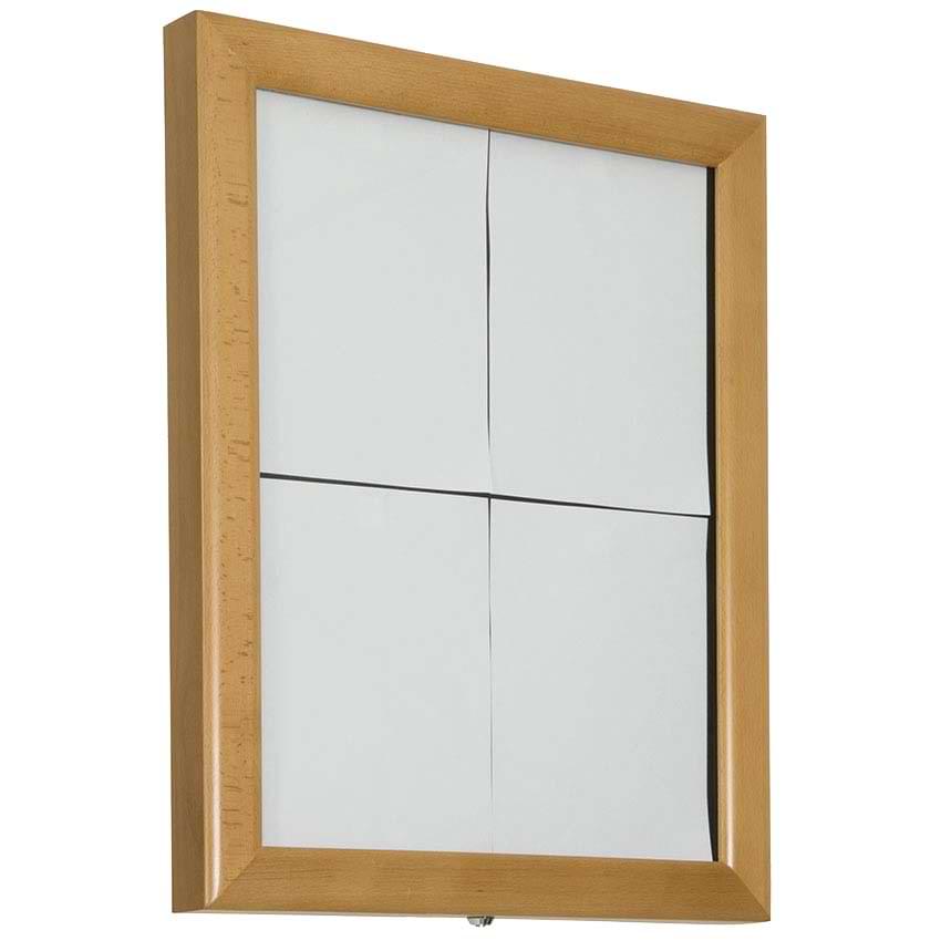 Vitrine porte-menu Bois - 4 X A4 - 69,5 X 53,3 cm - Teck