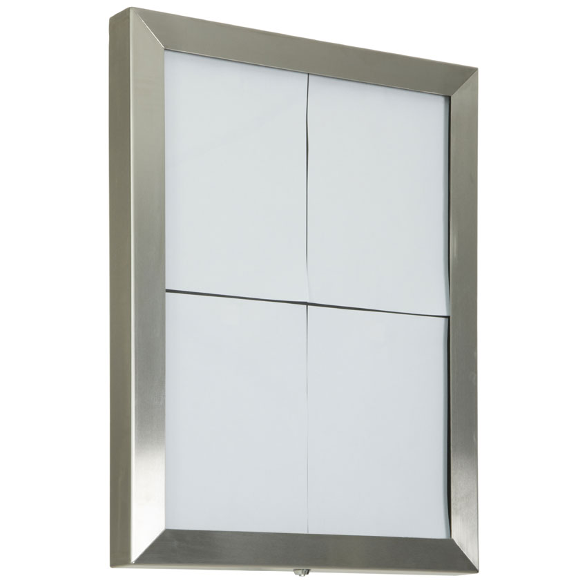 Vitrine porte-menu Inox - 4 X A4 - 69,5 X 52,3 cm