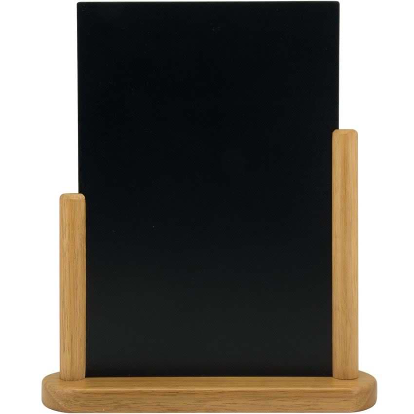 Menu de table en ardoise A4 - Teinte teck