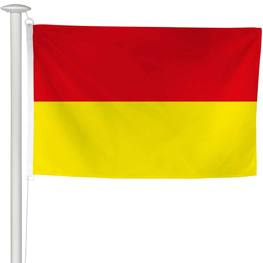 Pavillon de baignade 75 X 90 cm - Rouge / Jaune (Préconisé pour mât de 3,3 m)
