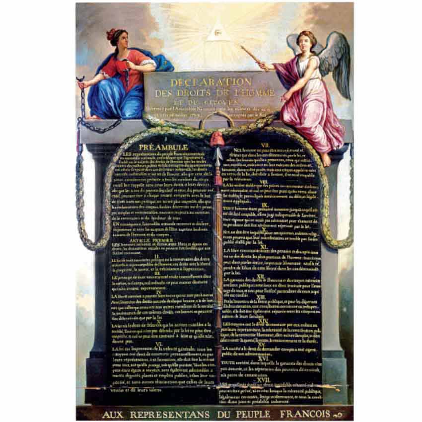 Plaque Déclaration universelle PVC A2 - 420 x 594 mm - Modèle historique