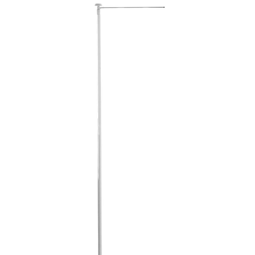 Mât à potence aluminium blanc - H. 7 m (en 2 parties)