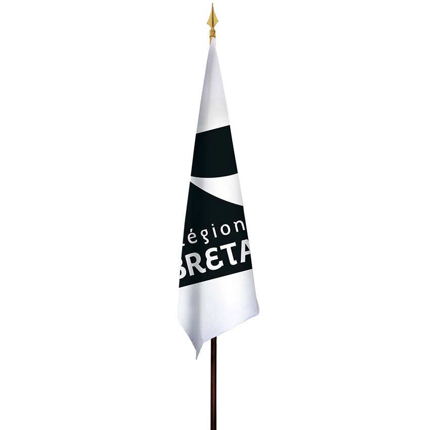 Drapeau prestige 100 X 150 cm - Sans franges - Région française (Voir liste)