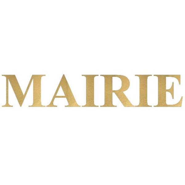 Lettres découpées "Mairie" - 1470 X 300 mm - Or