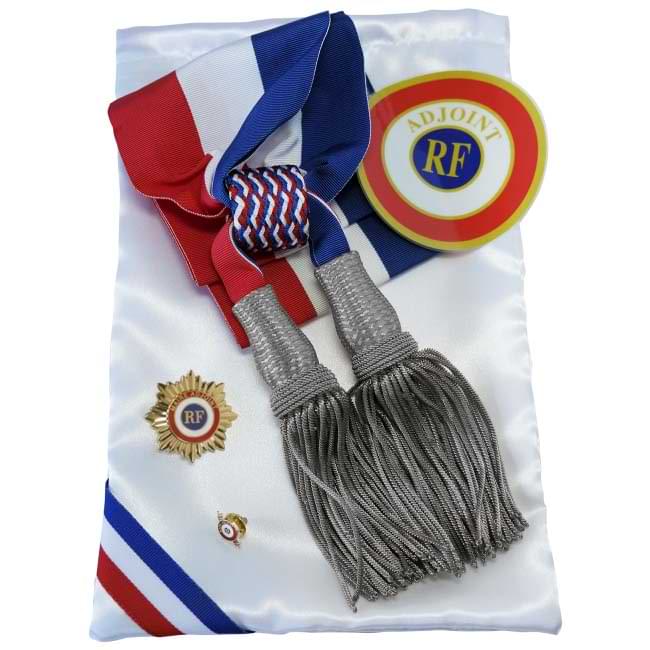 Kit élu 3 pièces (Echarpe, Insigne boutonnière, Cocarde électrostatique) - Adjoint
