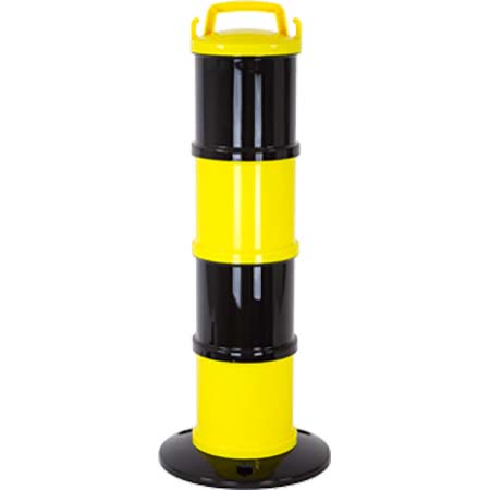 Balise de signalisation D. 200 X H. 850 mm - Jaune / Noir