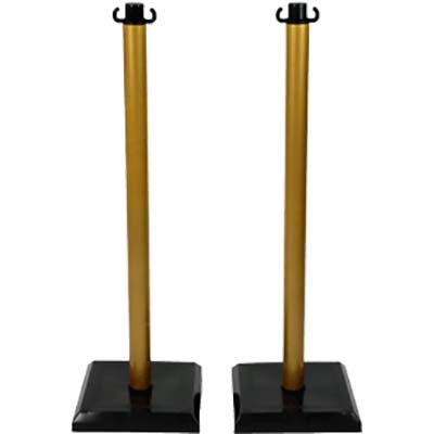 Lot de 2 poteaux accueil PVC - Champagne