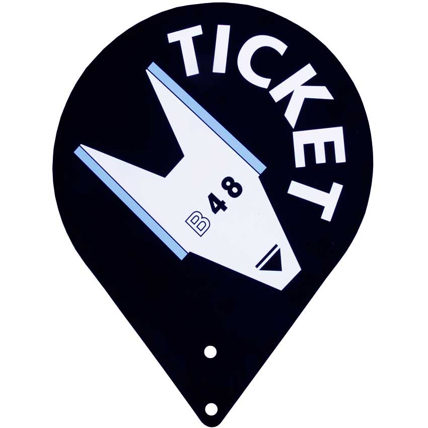 Affichette signalétique "TICKET"