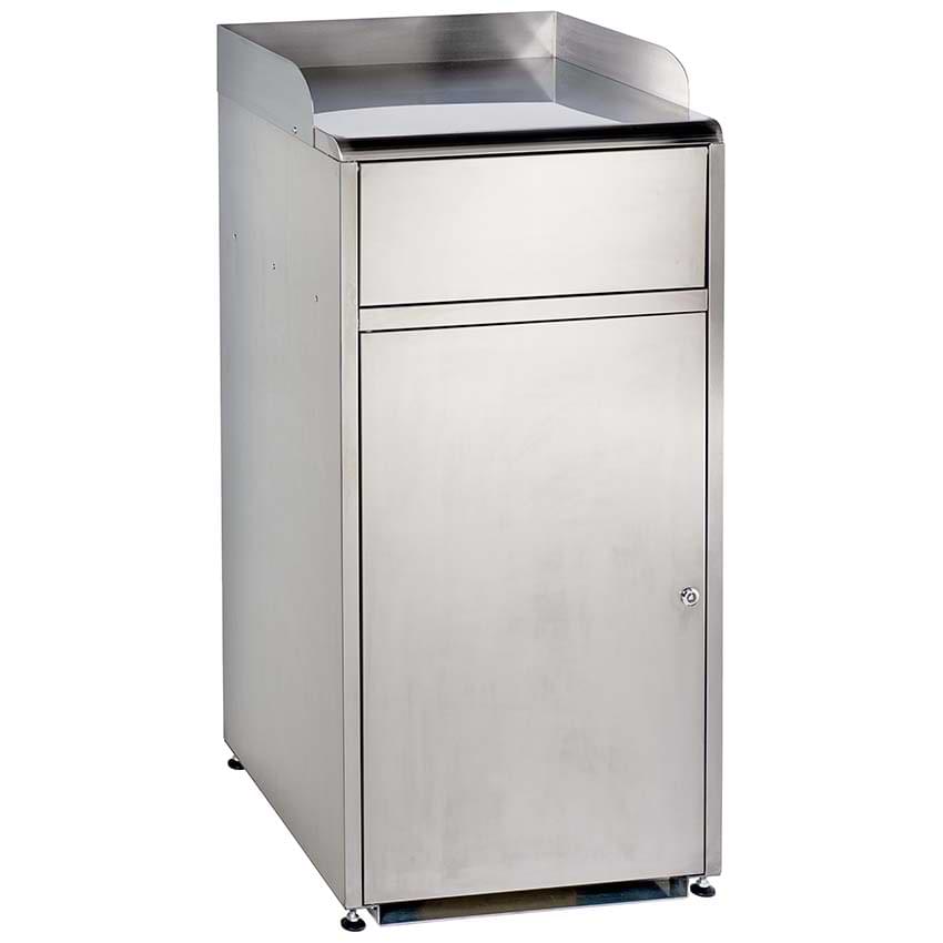 Poubelle snack inox à trappe basculante 120L
