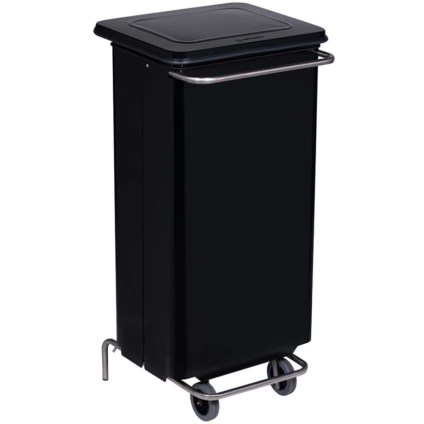 Poubelle mobile à pédale 110L - Noir