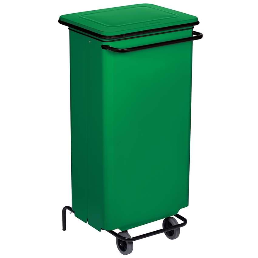 Poubelle mobile à pédale 110L - Vert