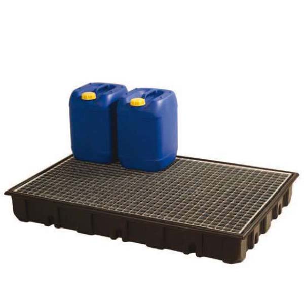 Bac de rétention avec caillebotis galva - 120 litres