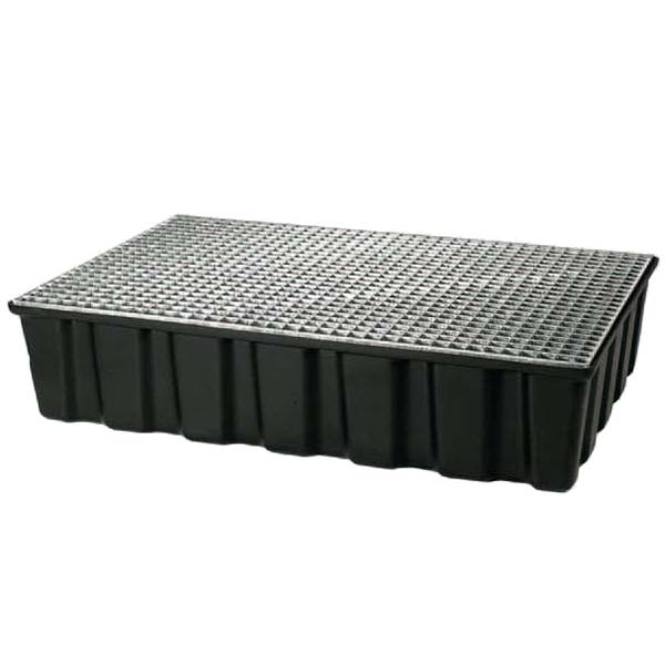 Bac de rétention avec caillebotis galva - 200 litres