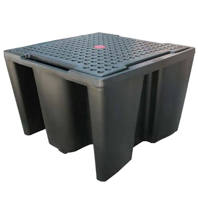 Bac de rétention IBC - 1100 litres - Avec caillebotis