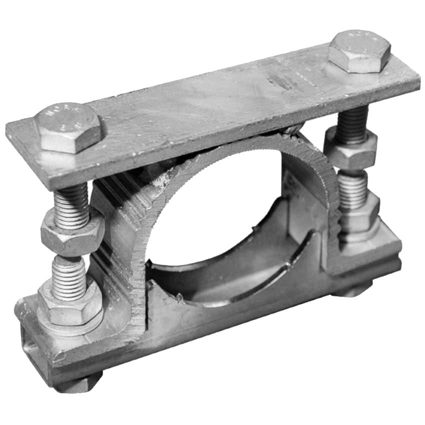 Bride de fixation p/tube D. 60 mm - Double face (Permet d'installer 2 panneaux dos à dos)