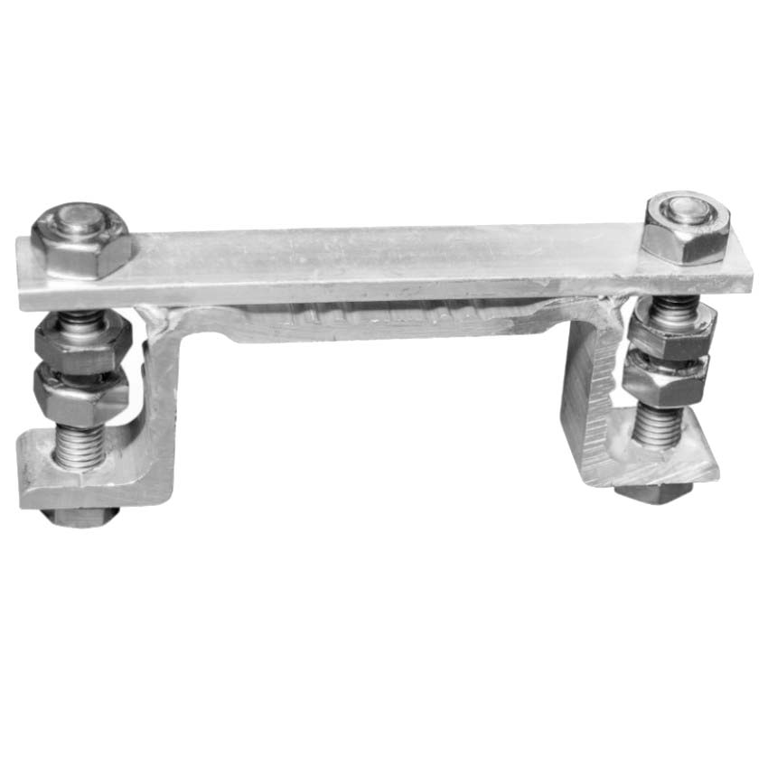 Bride de fixation p/mat 80 X 40 mm - Double face (Permet d'installer 2 panneaux dos à dos)