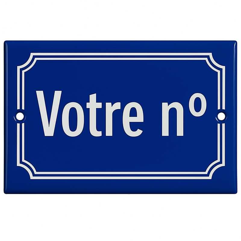 Numéro de maison alu laqué 155 X 105 mm - Modèle bombé