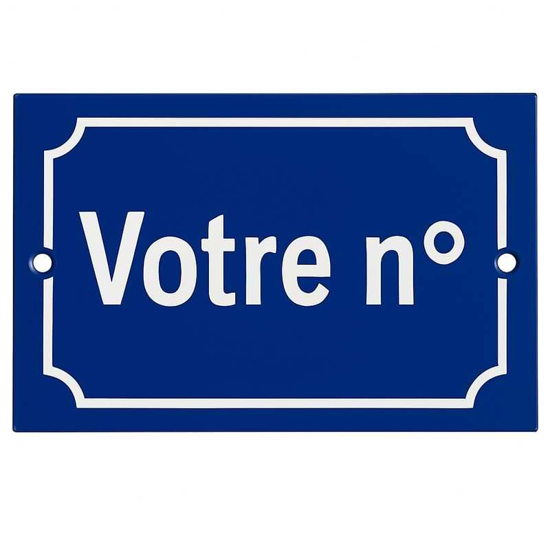 Numéro de maison alu laqué 155 X 105 mm - Modèle plat