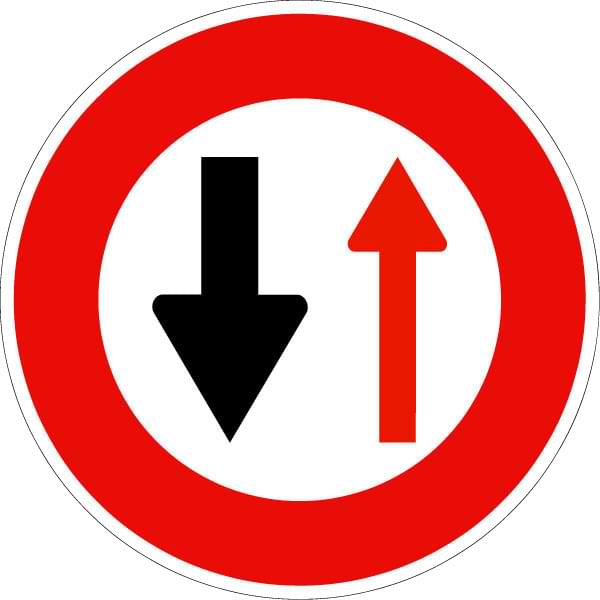 Panneau routier B15 - 650 mm - Classe 1