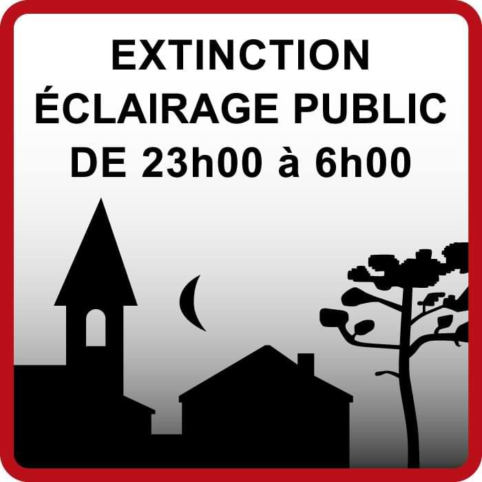 Panneau signalisation - Extinction éclairage public - 500 mm - Classe 1