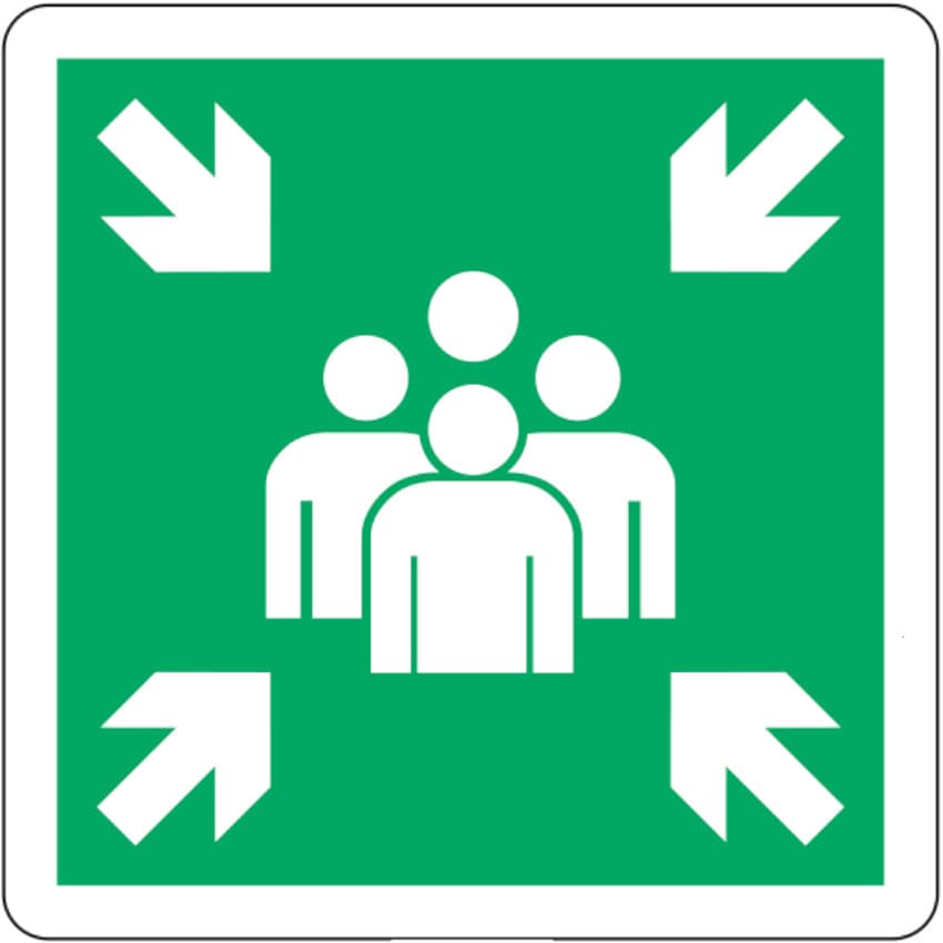 Panneau signalisation - Point de rassemblement - 500 mm - Classe 1