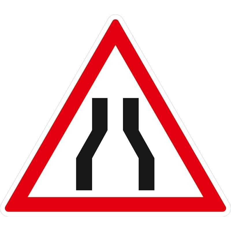 Panneau routier A3 - Chaussée Rétrécie - 700 mm - Classe 1