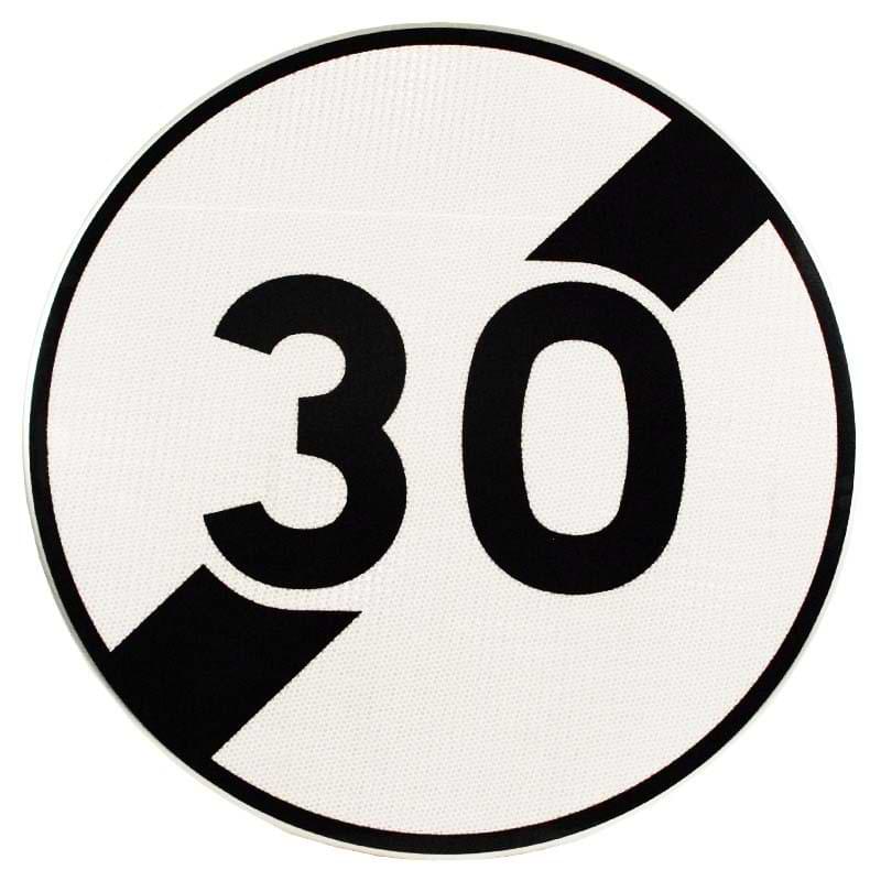 Panneau routier Fin Limitation de vitesse B33 - 850 mm - Classe 1
