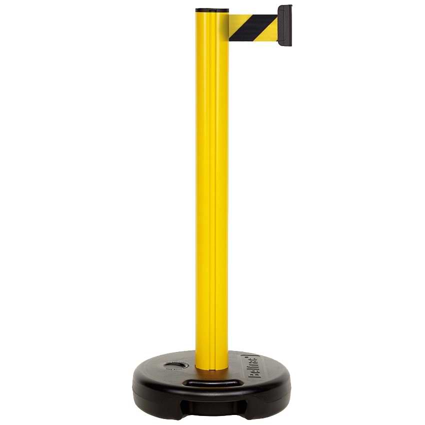 Poteau PVC à sangle 3,70 m - Usage extérieur - Jaune