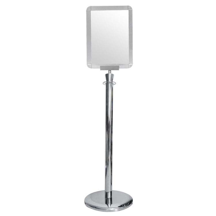 Panneau porte-affiche A4 - Réversible Portrait / Paysage - Chromé