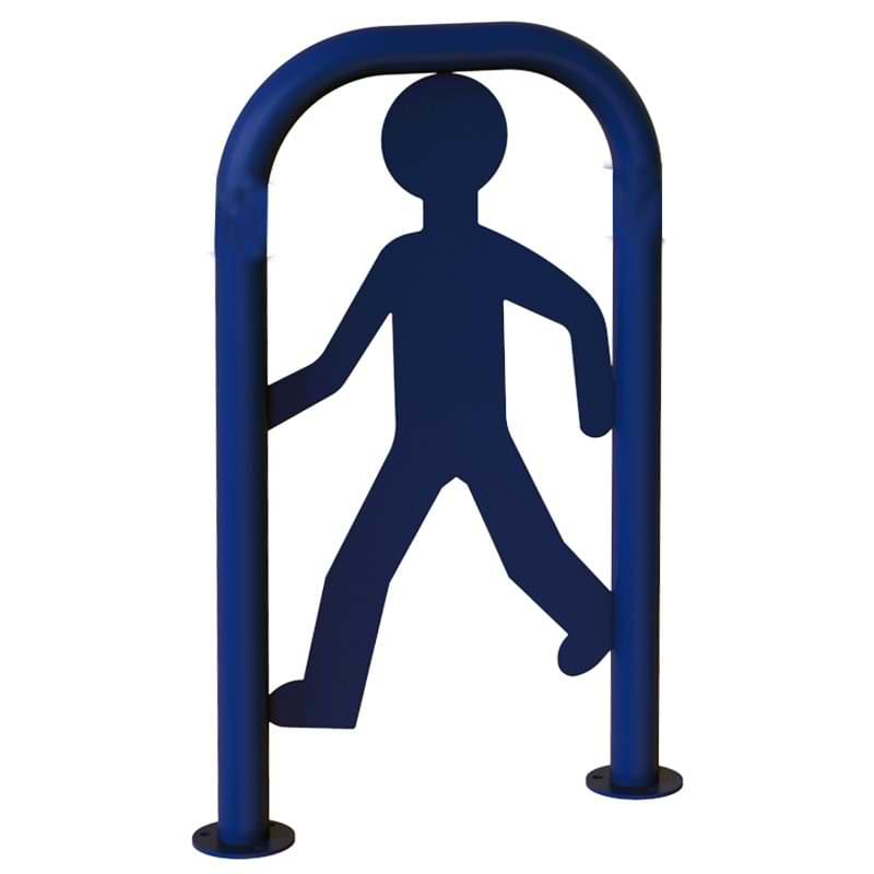 Arceau de signalisation piéton L. 500 X H. 1000 mm - Sur platines