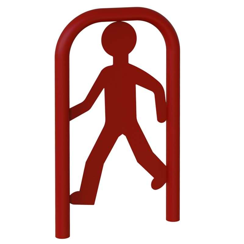 Arceau de signalisation piéton L. 500 X H. 1300 mm - A sceller