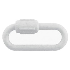 Maillon rapide à visser 6 mm - Jeu de 4 pièces - Blanc (Conditionnement 5 X 4 maillons)