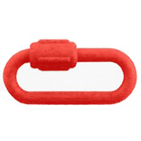 Maillon rapide à visser 6 mm - Jeu de 4 pièces - Rouge (Conditionnement 5 X 4 maillons)