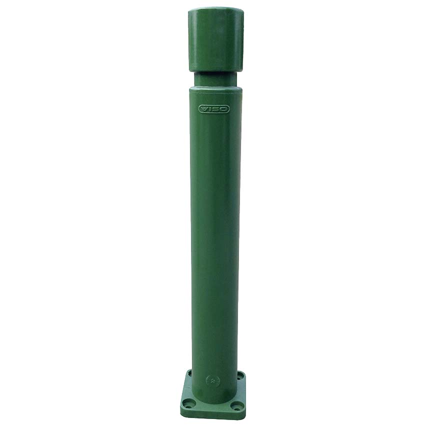 Potelet flexible sur platine D. 80 X H. 1000 mm - Pommeau gorge - Vert RAL 6005