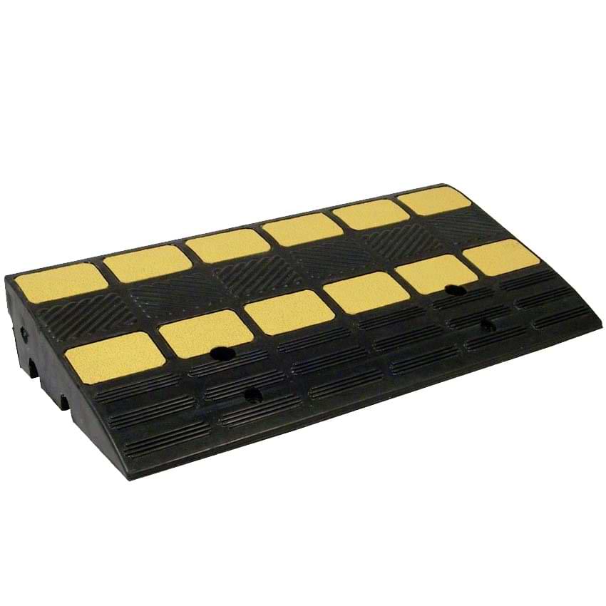 Rampe d'accès caoutchouc - H. 100 X L. 600 X P. 300 mm