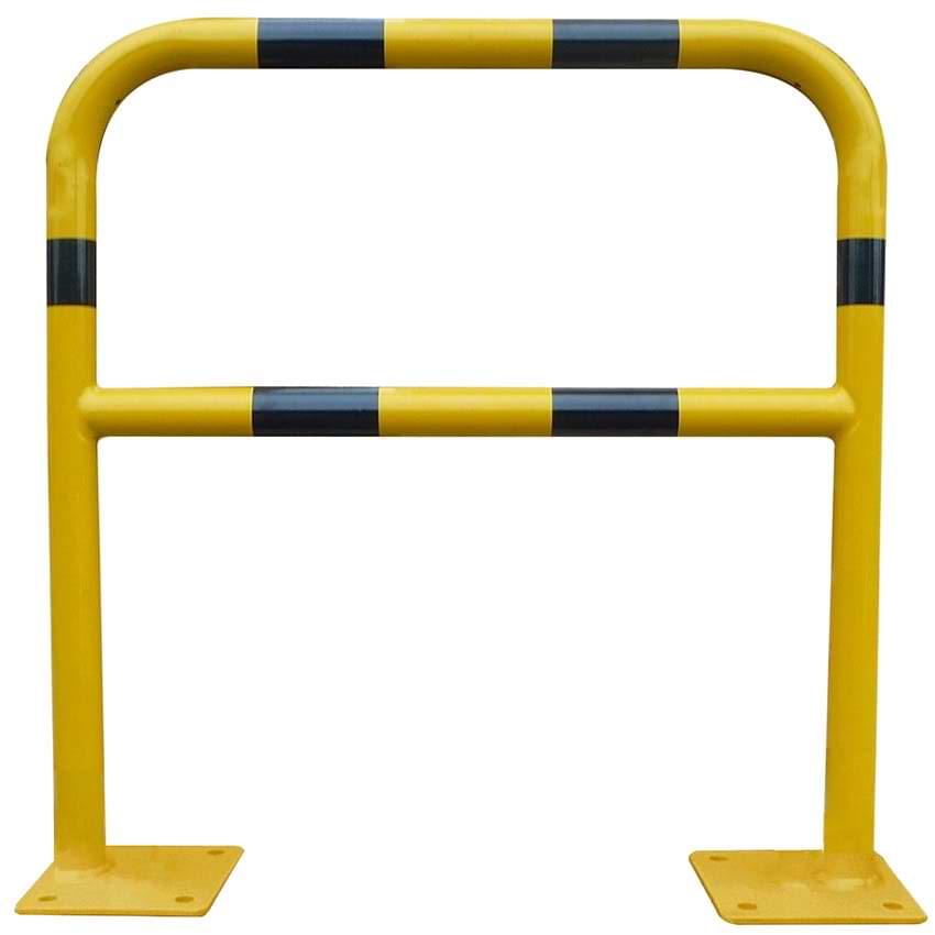 Barrière protection sur platines L. 1500 mm - Noir / Jaune