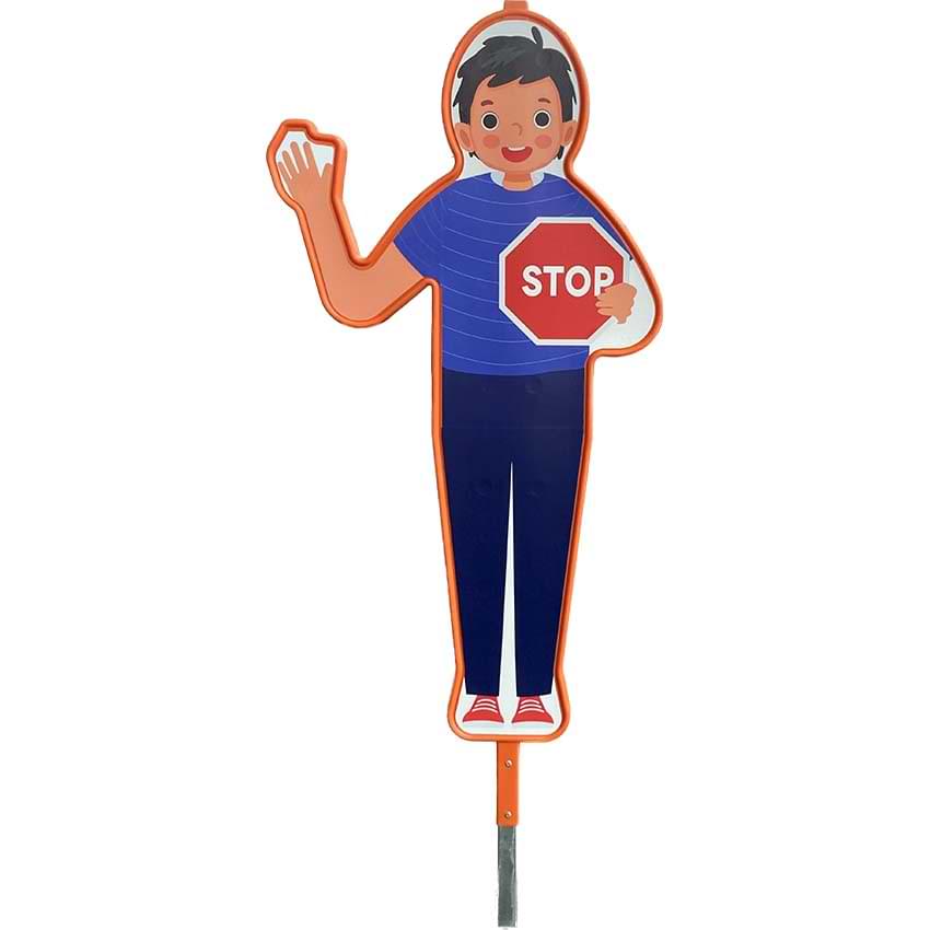 Figurine routière signalisation école - Modèle Garçon Léo