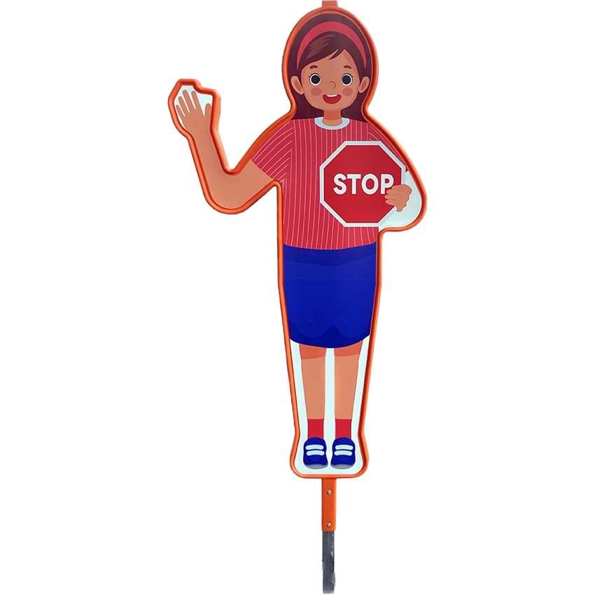 Figurine routière signalisation école - Modèle Fille Léa